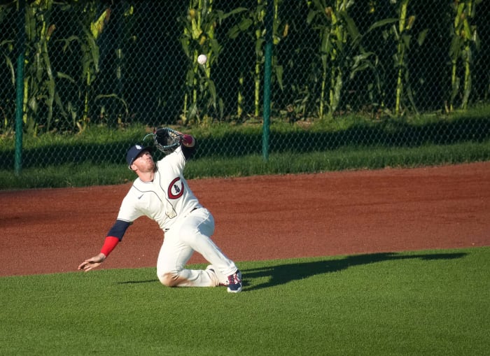 Chicago Cubs Outfielder Ian Happ at Field of Dreams Game